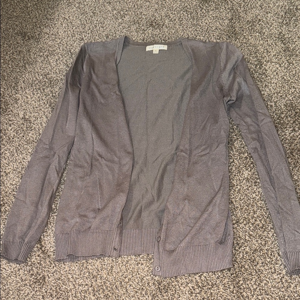 Gray Cardigan Sweater